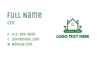 Green Leaf House Business Card Image Preview