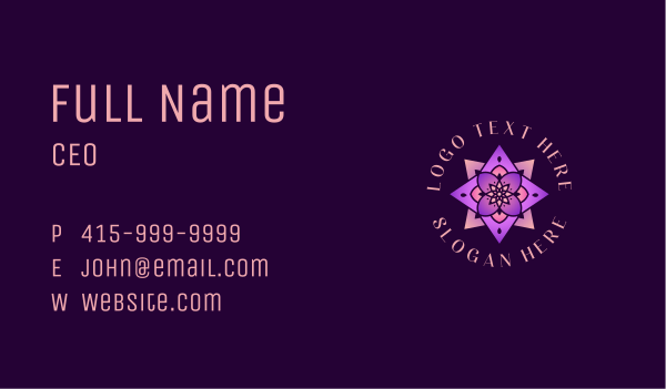 Wellness Lotus Flower Business Card Design Image Preview