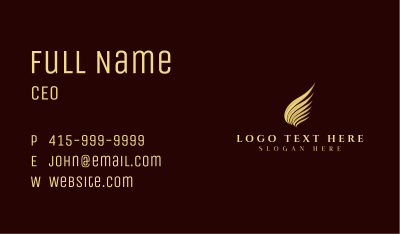 Luxury Wing Fire  Wave Business Card Image Preview