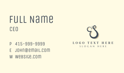 Luxury Business Letter S Business Card Image Preview