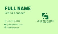 Organic Leaf Letter C Business Card Image Preview