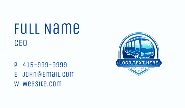 Bus Transport Shuttle Business Card Design Image Preview