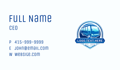Bus Transport Shuttle Business Card Image Preview