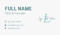 Feminine Salon Lettermark Business Card Image Preview