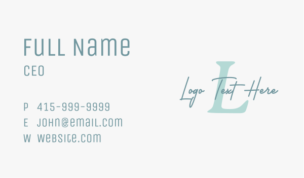 Feminine Salon Lettermark Business Card Design Image Preview