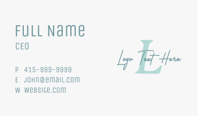 Feminine Salon Lettermark Business Card Image Preview