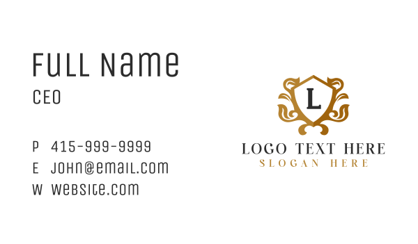High End Ornament Crest Business Card Design Image Preview
