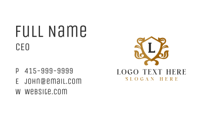 High End Ornament Crest Business Card Image Preview