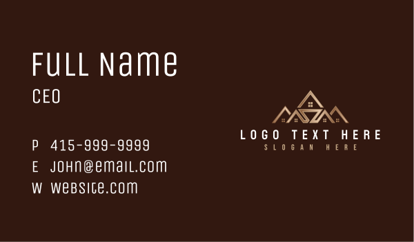 Premium Residential Realty Business Card Design
