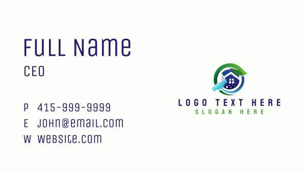 Eco House Cleaning  Business Card Design Image Preview