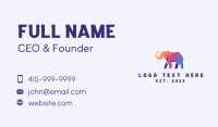 Gradient Wild Elephant Business Card Image Preview