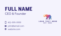 Gradient Wild Elephant Business Card Design