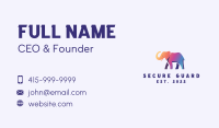Gradient Wild Elephant Business Card Image Preview