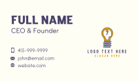 Lightbulb Bolt Idea Business Card Image Preview