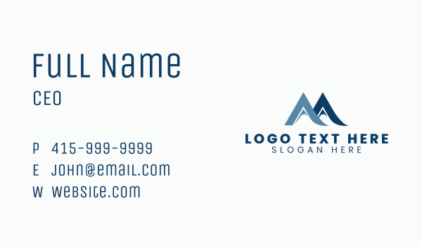 Mountain Hill Letter M Business Card Design Image Preview