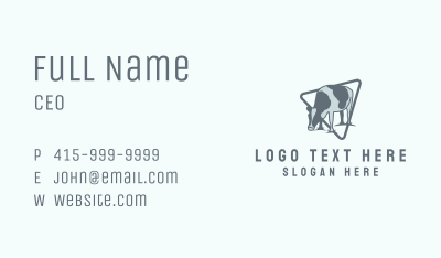 Triangle Dairy Cow Business Card Image Preview