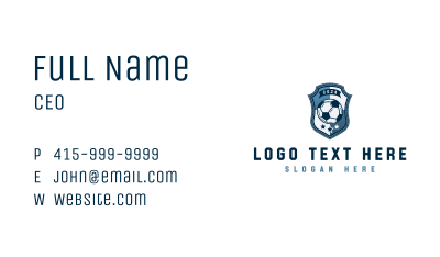 Soccer Team Shield Business Card Image Preview