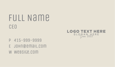 Business Brand Wordmark Business Card Image Preview