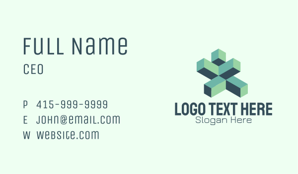 Technology Building Blocks Business Card Design Image Preview
