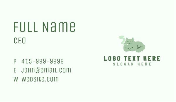 Smoking Cat Dog Business Card Design Image Preview