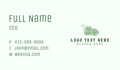 Smoking Cat Dog Business Card Image Preview