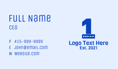 Number 1 Server Business Card Image Preview