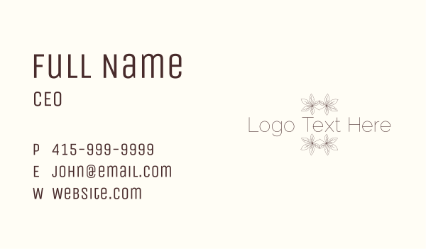 Nature Wellness Wordmark Business Card Design Image Preview