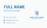 Colorful Hand Charity Business Card Design