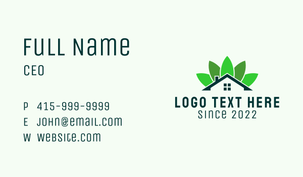 Eco House Real Estate  Business Card Design Image Preview