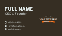 Vintage Rodeo Pub Wordmark Business Card Preview