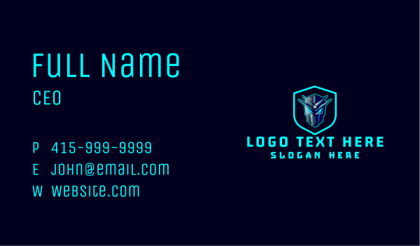Gaming Technology Robot Business Card Design Image Preview