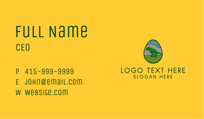 Prehistoric Dinosaur Egg Business Card Image Preview