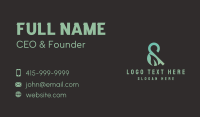 Leaf Ampersand Font Business Card Design