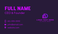 Professional Letter D  Business Card Design