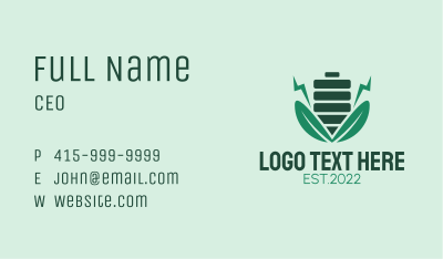 Natural Energy Technology Business Card Image Preview