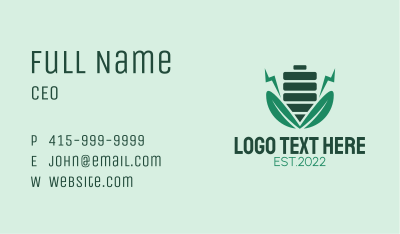 Natural Energy Technology Business Card