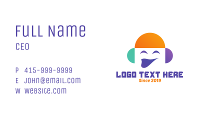 Smiling Media Face Business Card Image Preview