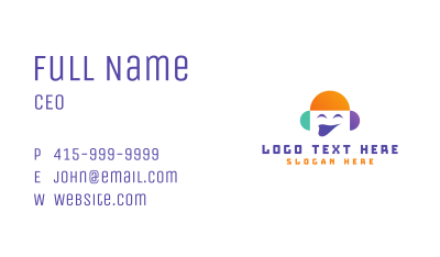 Smiling Media Face Business Card Image Preview