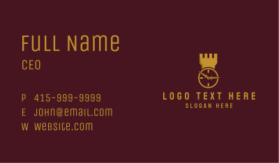 Golden Castle Time  Business Card Image Preview