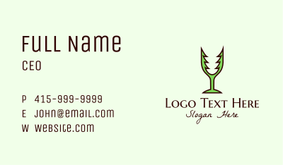 Forest Wine Glass Business Card Image Preview