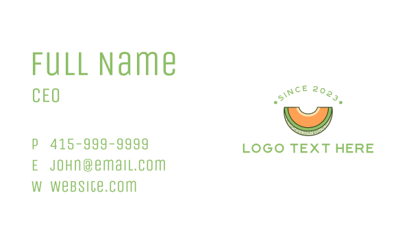 Tropical Fruit Melon Business Card Design Image Preview