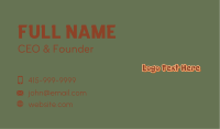 Street Brush Wordmark Business Card Image Preview
