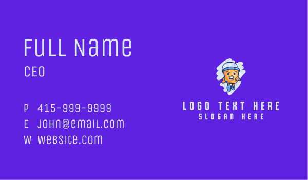 Paint Bucket Mascot Business Card Design Image Preview