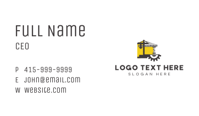 Industrial Tower Crane Business Card Image Preview