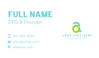 Fresh Leaf Letter A Business Card Image Preview