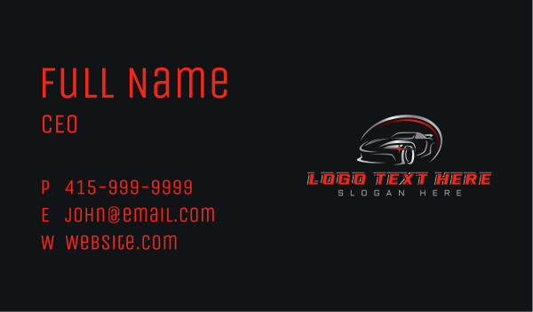 Racing Automotive Car Business Card Design Image Preview