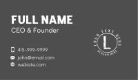 White Chalk Letter  Business Card Image Preview