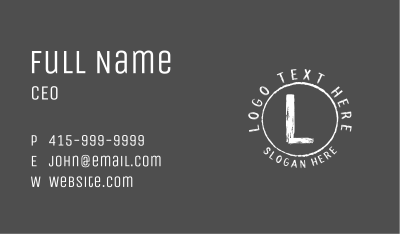 White Chalk Letter  Business Card Image Preview