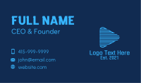 Blue Digital Play Button Business Card Image Preview