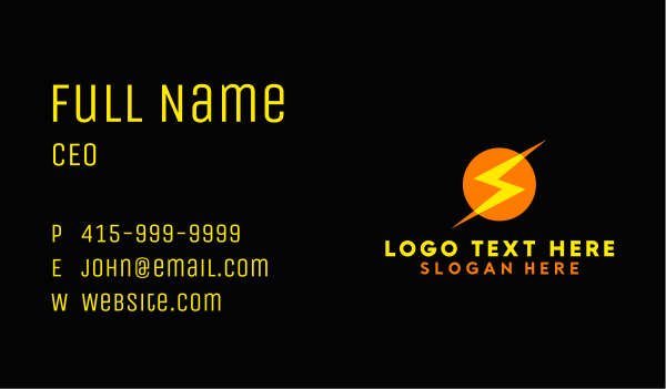 Lightning Badge Letter S Business Card Design Image Preview